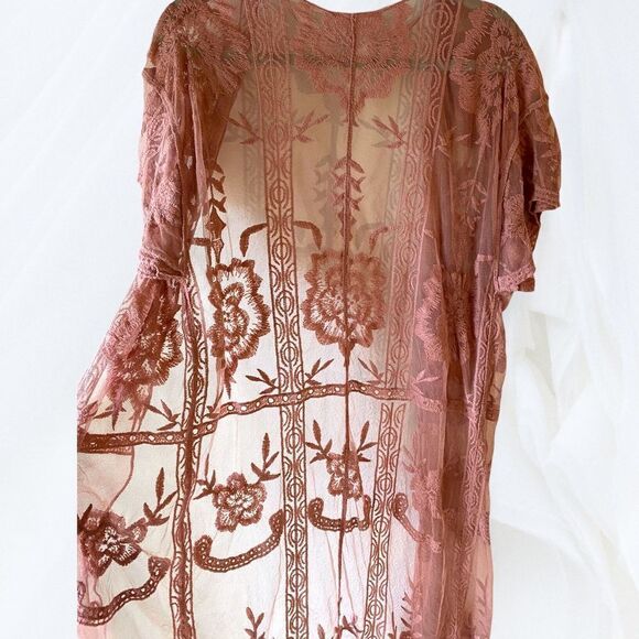 Lauren Conrad Pink Sheer Floor Length Cover Up - Picture 3 of 6